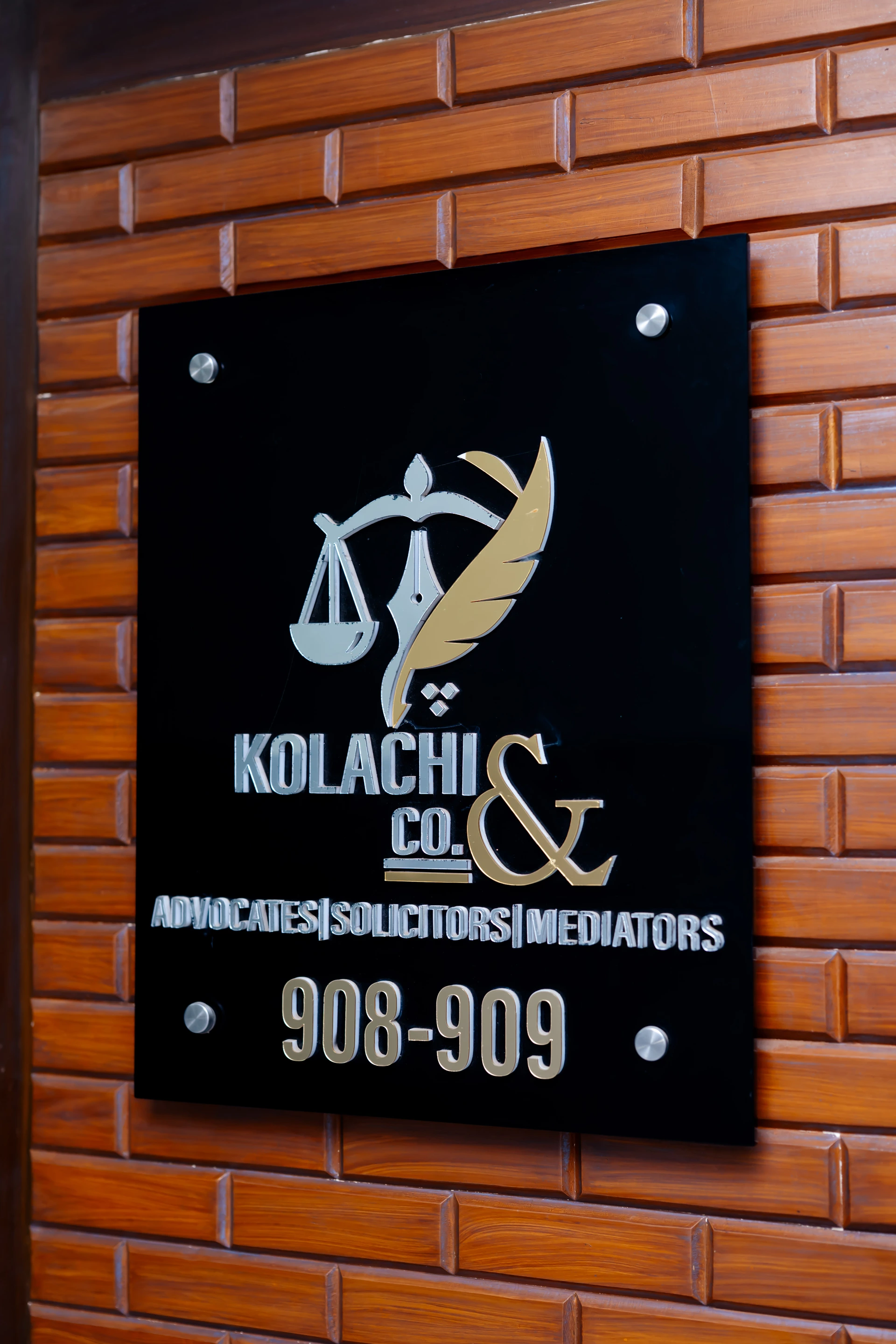 Kolachi & Co. Office Door Sign and Entrance